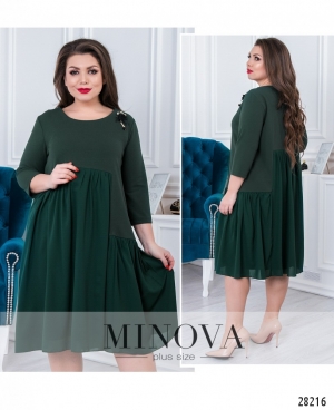 Платье Минова зеленое