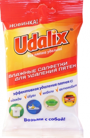 Влажные салфетки очищающие от пятен (15 шт) Udalix