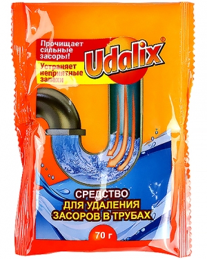 Средство для удаления засоров в трубах Udalix 70 г
