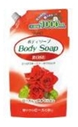 Крем-мыло для тела 'Wins Body Soap Rose' с розовым маслом и богатым ароматом (мягкая упаковка)  1000 мл 